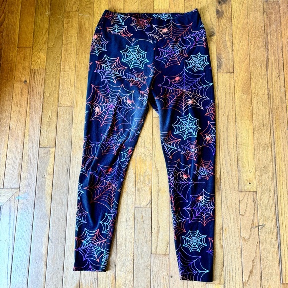 NO BOUNDARIES MULTICOLORED SPIDERWEB LEGGINGS SIZE LARGE - Picture 1 of 4